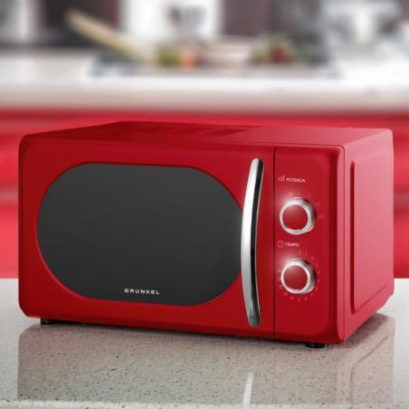 Microondas Grunkel Vintage MW-20ROJO/ 700W/ Capacidad 20L/ Rojo