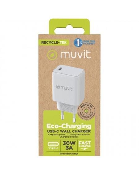 Cargador de Pared Muvit For Change MCACC0014/ 1xUSB Tipo-C/ 30W