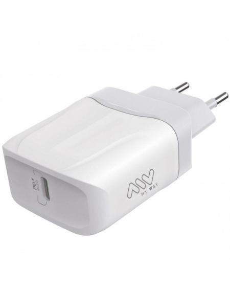 Cargador de Pared Myway MWACC0005/ 1xUSB Tipo-C/ 20W