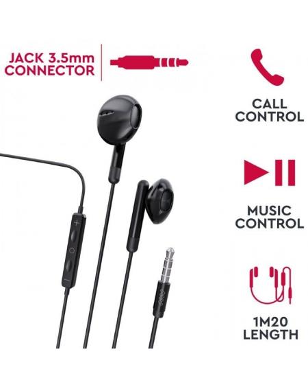 Auriculares Intrauditivos Myway MWHPH0019/ con Micrófono/ Jack 3.5/ Negros