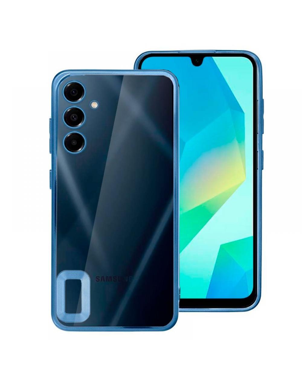 Carcasa COOL para Samsung A165 Galaxy A16 / A16 5G Borde Metalizado (Azul)