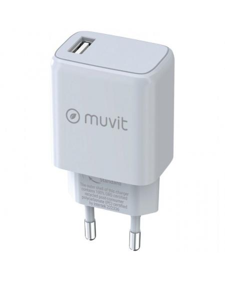 Cargador de Pared Muvit For Change MCACC0002/ 1xUSB/ 15W