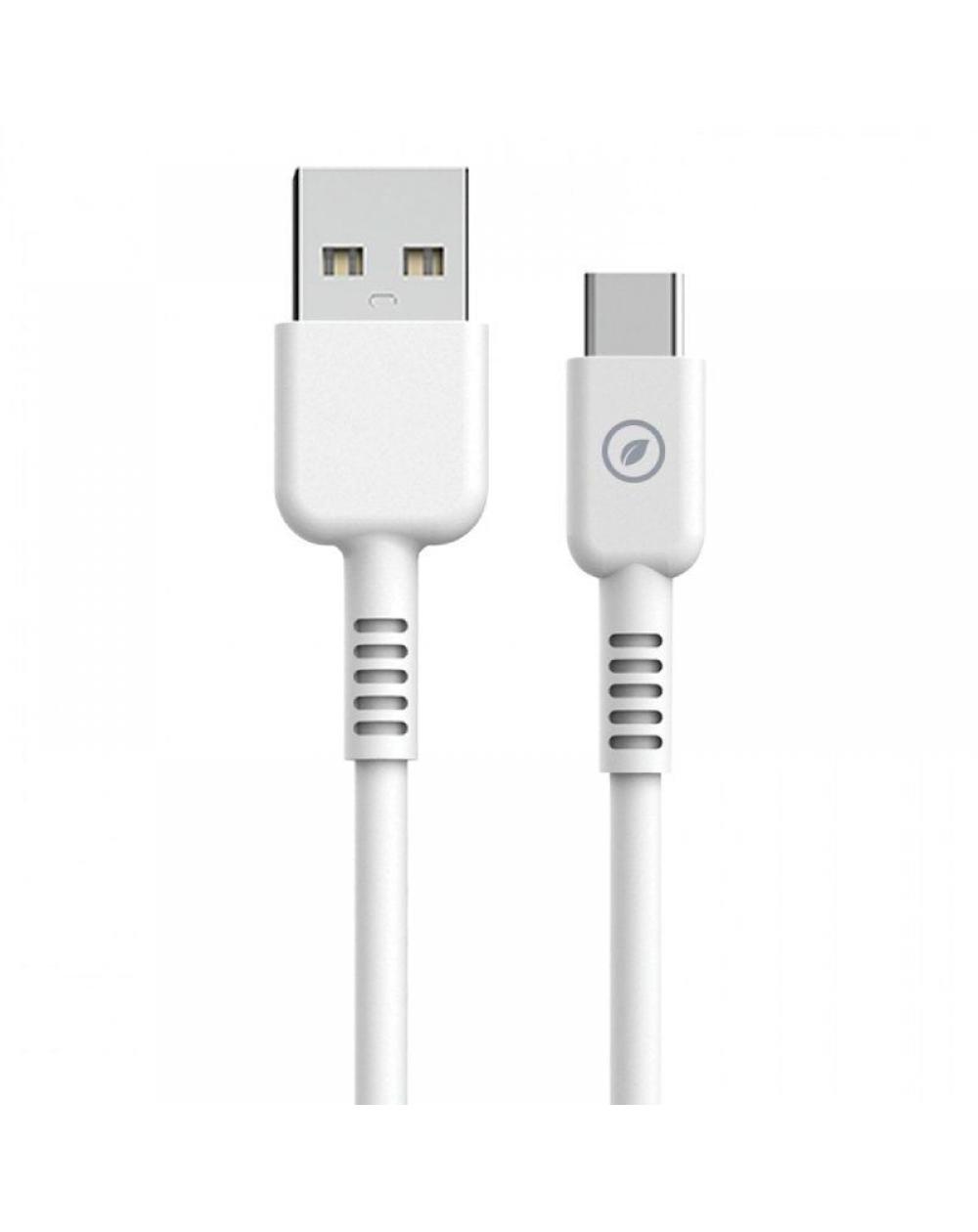 Cable USB 2.0 Tipo-C Muvit For Change MCUSC0003/ USB Tipo-C Macho - USB Macho/ Hasta 27W/ 1.2m/ Blanco