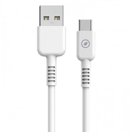 Cable USB 2.0 Tipo-C Muvit For Change MCUSC0003/ USB Tipo-C Macho - USB Macho/ Hasta 27W/ 1.2m/ Blanco