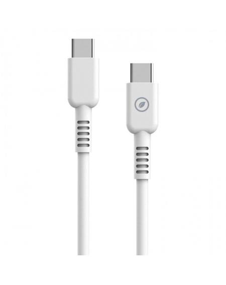 Cable USB 2.0 Tipo-C Muvit For Change MCUSC0008/ USB Tipo-C Macho - USB Tipo-C/ Hasta 60W/ 1.2m/ Blanco