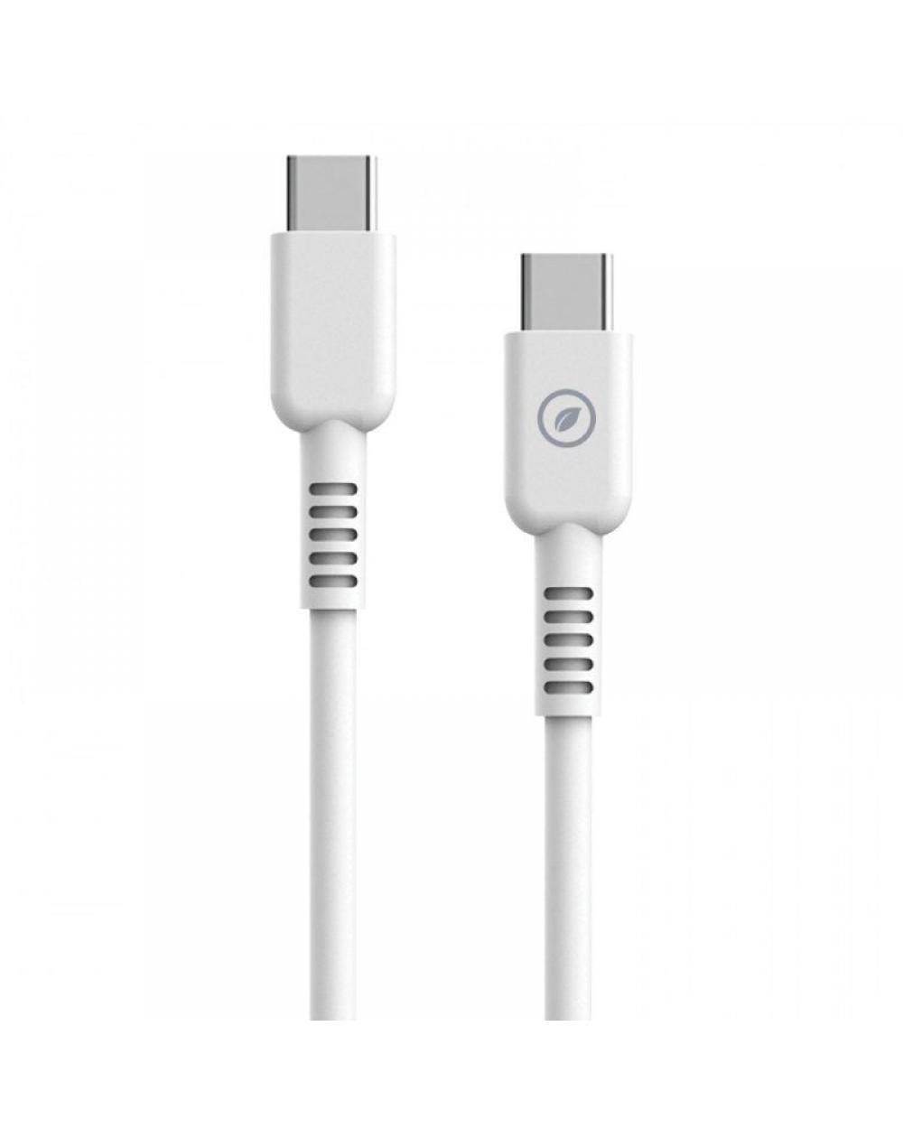 Cable USB 2.0 Tipo-C Muvit For Change MCUSC0008/ USB Tipo-C Macho - USB Tipo-C/ Hasta 60W/ 1.2m/ Blanco