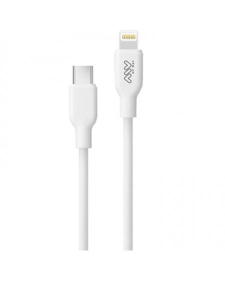 Cable USB 2.0 Tipo-C Lightning Myway MWUSC0023/ USB Tipo-C Macho - Lightning Macho/ 1m/ Blanco