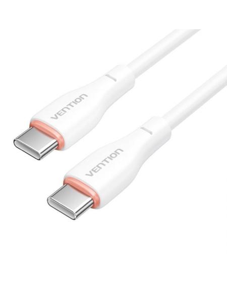 Cable USB Tipo-C Vention H27WF/ USB Tipo-C Macho - USB Tipo-C Macho/ 60W/ 480Mbps/ 1m/ Blanco