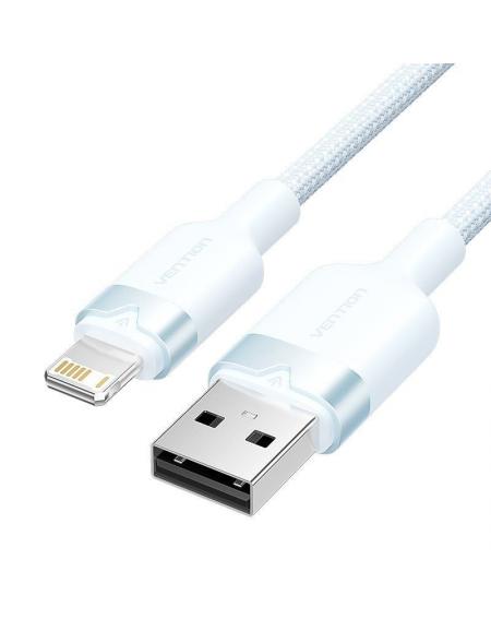 Cable USB 2.0 Lightning Vention LANSF/ USB Macho - Lightning Macho/ 480Mbps/ 1m/ Azul