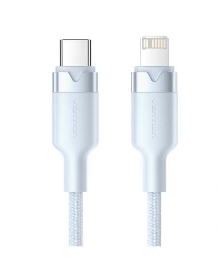 Cable USB Tipo-C Lightning Vention LALSF/ USB Tipo-C Macho - Lightning Macho/ 27W/ 480Mbps/ 1m/ Azul