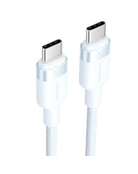 Cable USB 2.0 Tipo-C 3A Vention TRDSF/ USB Tipo-C Macho - USB Tipo-C Macho/ Hasta 60W/ 480Mbps/ 1m/ Azul