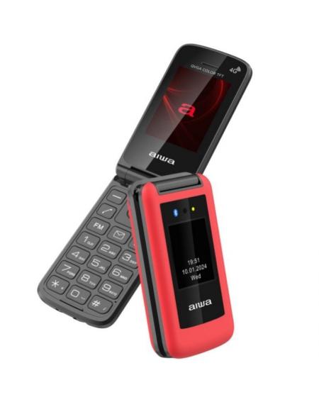 Teléfono Móvil Aiwa FP-30-4G RD para Personas Mayores/ Rojo