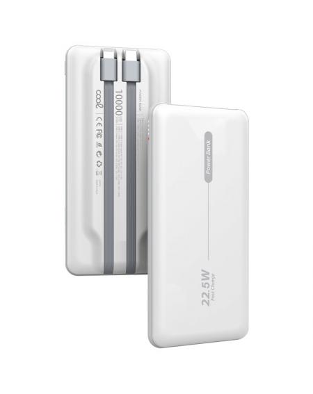 Batería Externa Universal Power Bank 10.000 mAh PD 22.5W (2 cables) Blanco