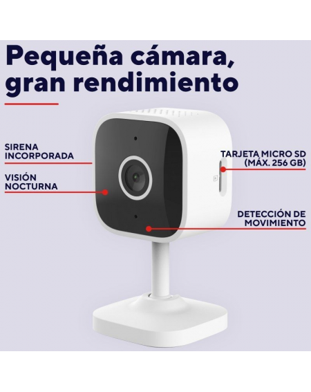 Cámara de Videovigilancia Trust IPCAM-2900/ 93.6º/ Visión Nocturna/ Control desde APP