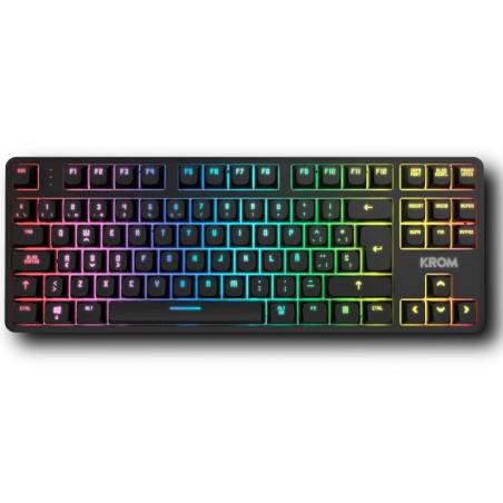 Teclado Gaming Mecánico Krom Kernel Pro/ Negro y Blanco