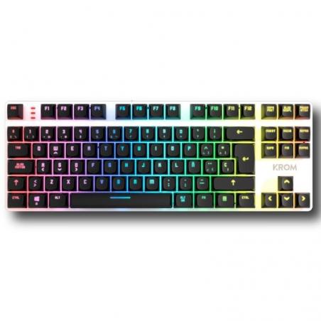 Teclado Gaming Mecánico Krom Kernel Pro/ Negro y Blanco