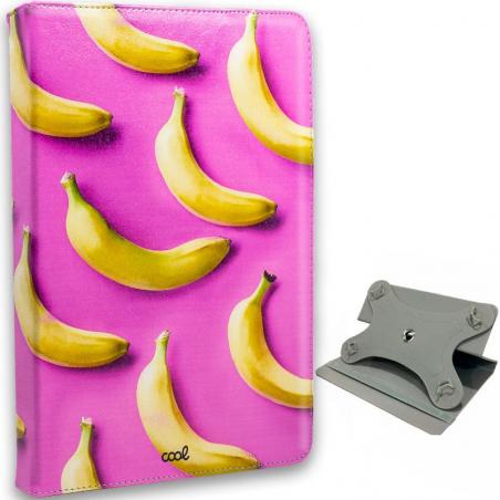 Funda COOL Ebook Tablet Universal 9.7 - 11 Pulg Dibujos Bananas (Cuadrada)