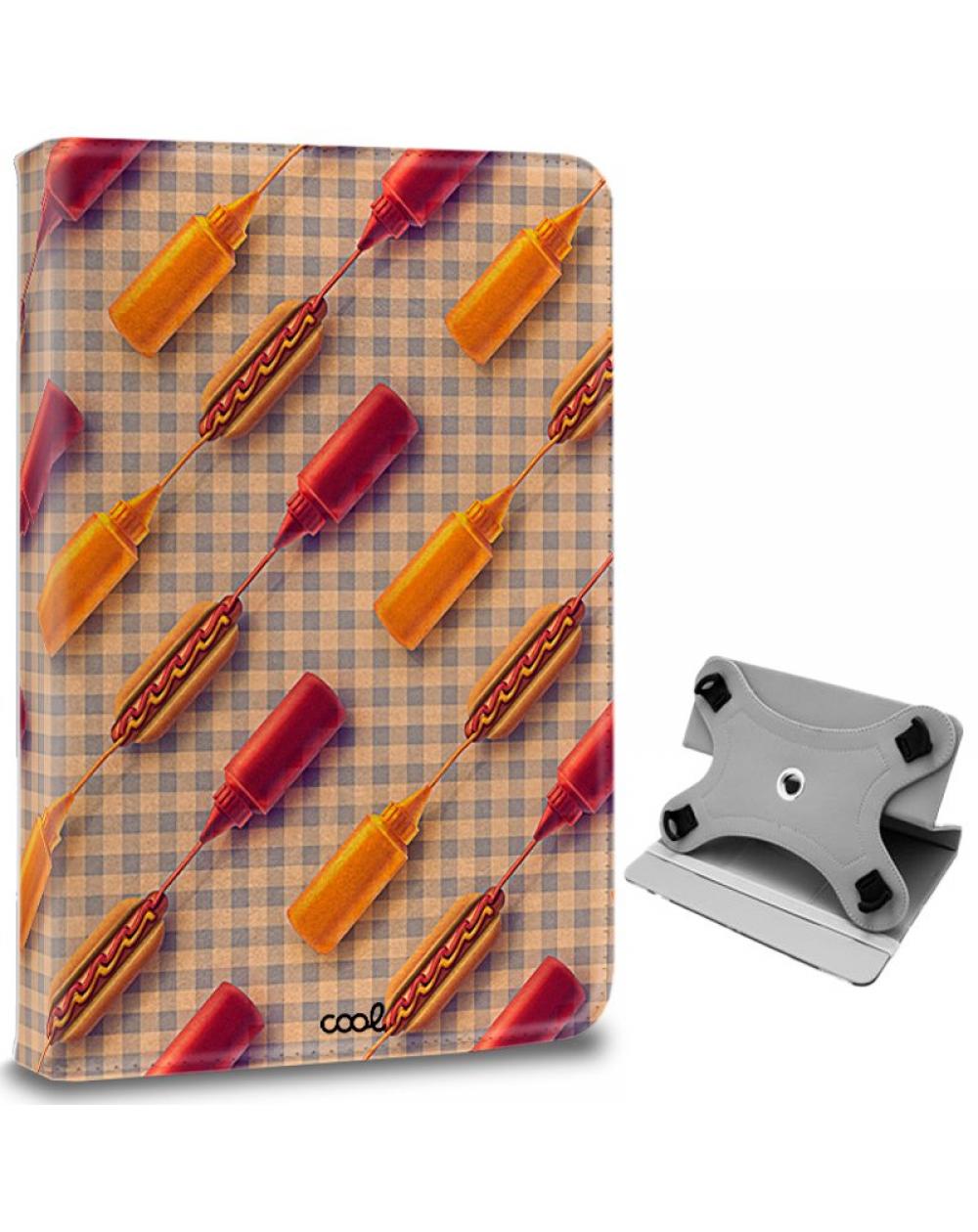 Funda COOL Ebook Tablet Universal 9.7 - 11 Pulgadas Dibujos Hot Dogs (Cuadrada)