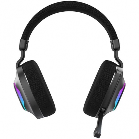 Auriculares Gaming con Micrófono Hiditec Vortex ARGB/ Jack 3.5/ Bluetooth/ Negros