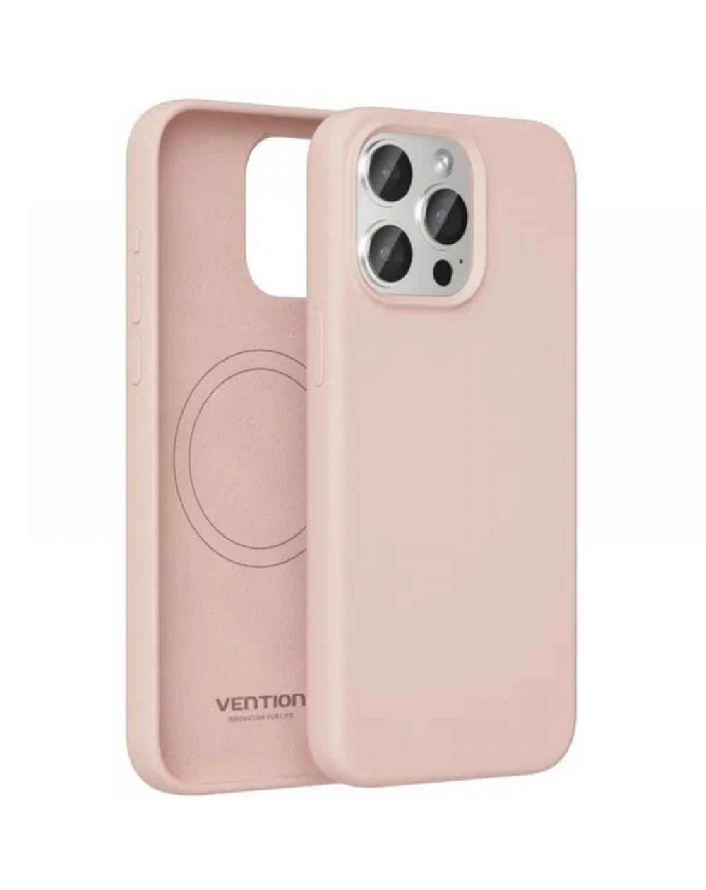 Funda Silicona con Magsafe Vention KUEP0-20/ Compatible con iPhone 14 Plus/ Rosa