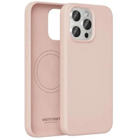 Funda Silicona con Magsafe Vention KUEP0-30/ Compatible con iPhone 14 Pro/ Rosa