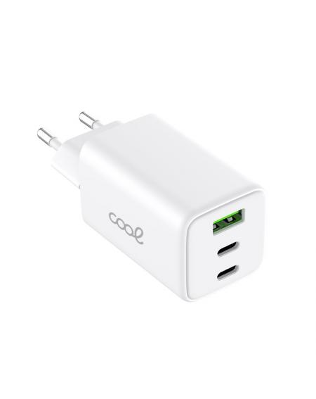 Cargador Red Universal Ultra Fast Triple (PD) 2 x Tipo-C + USB COOL (65W) GaN Blanco