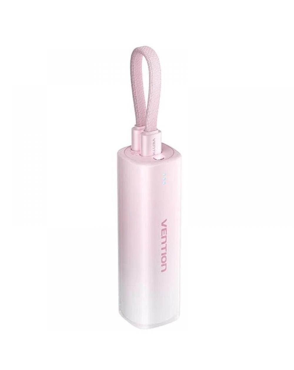 Powerbank 5000mAh Vention FHWR0/ 20W/ Wireless/ Rosa