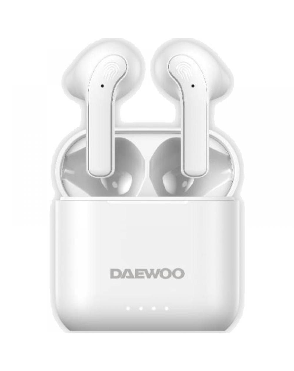 Auriculares Bluetooth Daewoo DW2021 con estuche de carga/ Autonomía 5h/ Blancos