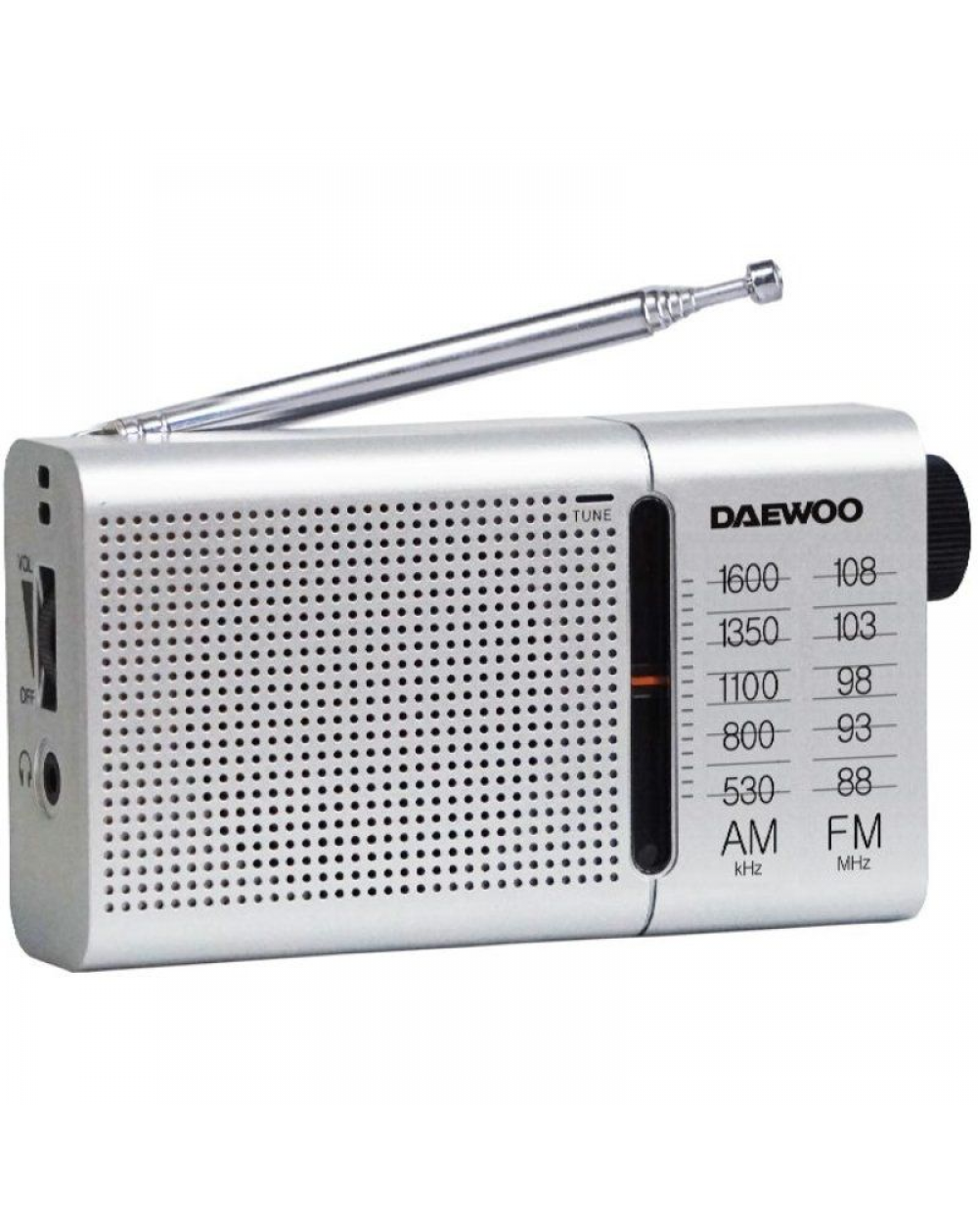 Radio Portátil Daewoo DW1037/ Plateada