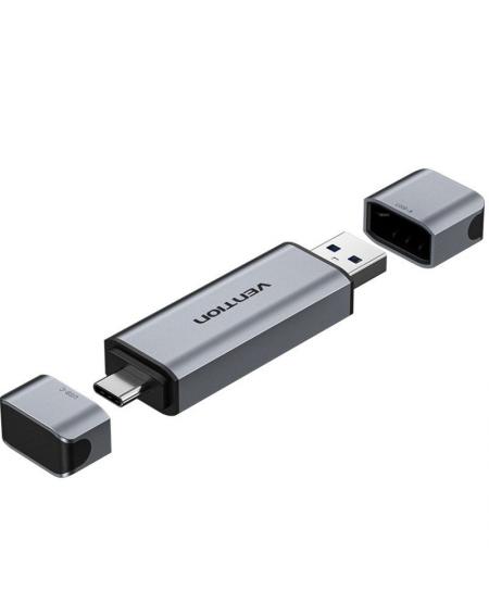 Lector de Tarjetas Externo Vention CLLH0/ USB 3.0/ USB Tipo-C