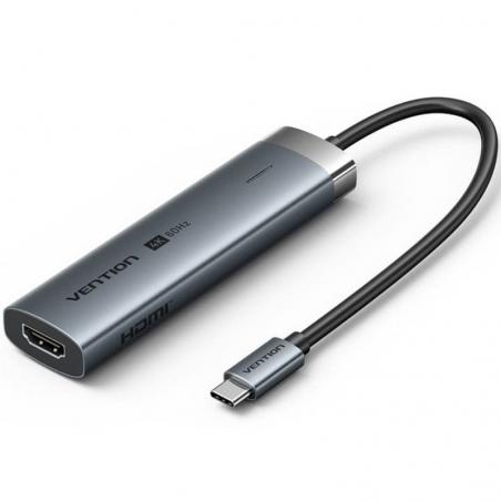 Docking USB Tipo-C Vention TGMHB/ 3xUSB/ 1xHDMI/ 1xUSB Tipo-C PD