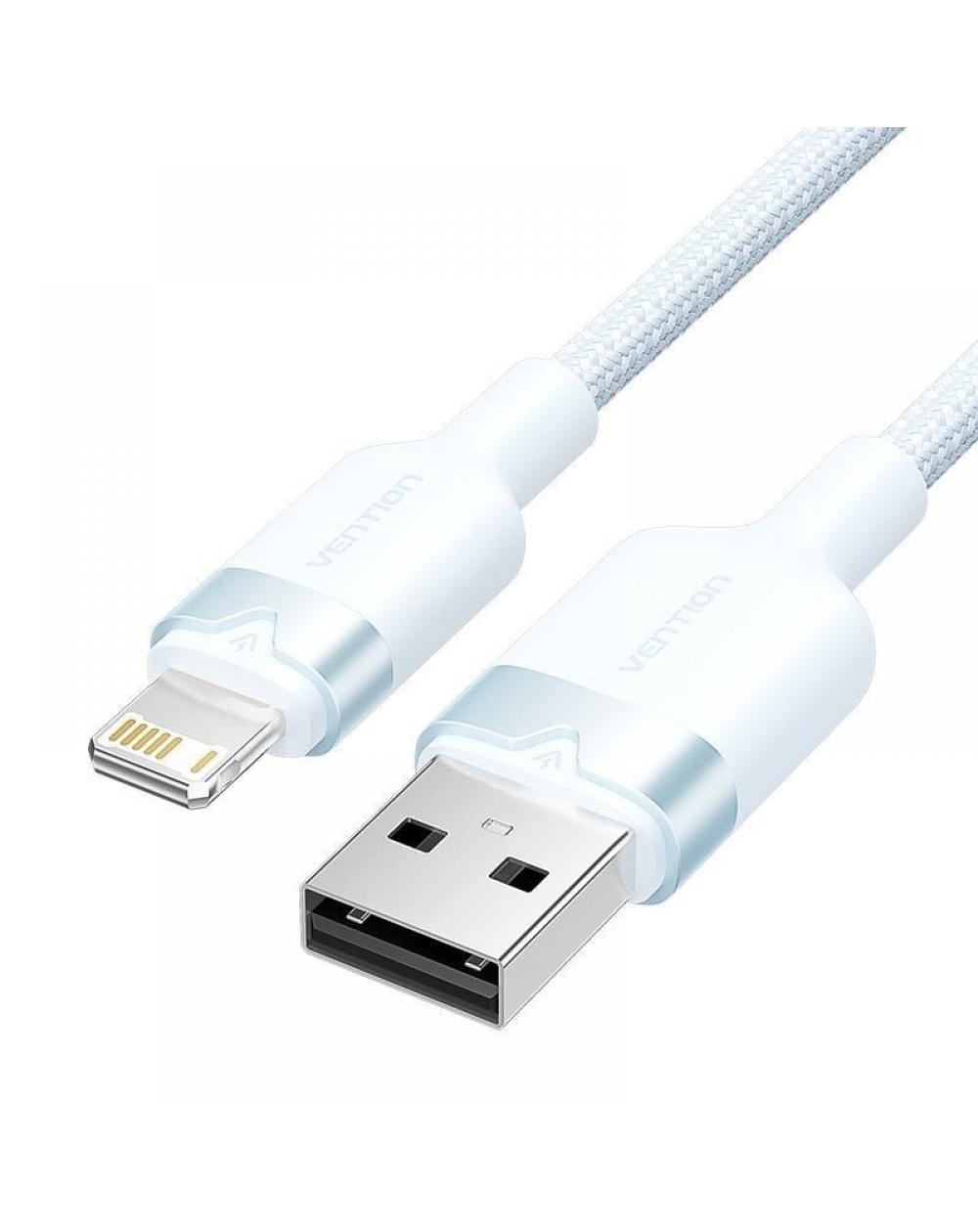 Cable USB 2.0 Lightning Vention LANSH/ USB Macho - Lightning Macho/ 480Mbps/ 2m/ Azul