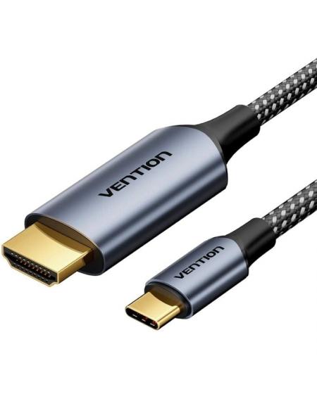 Cable Conversor HDMI 2.0 4K Vention CRHHAC/ USB Tipo-C Macho - HDMI Macho/ 1.8m/ Negro