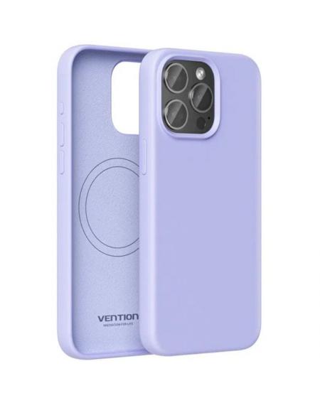 Funda Silicona con Magsafe Vention KUFV0-40/ Compatible con iPhone 15 Pro Max/ Morada