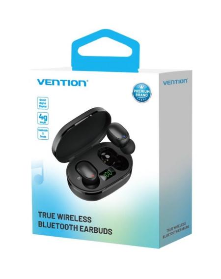 Auriculares Bluetooth Vention Tiny T16 F12B0 con estuche de carga/ Autonomía 7h/ Negros