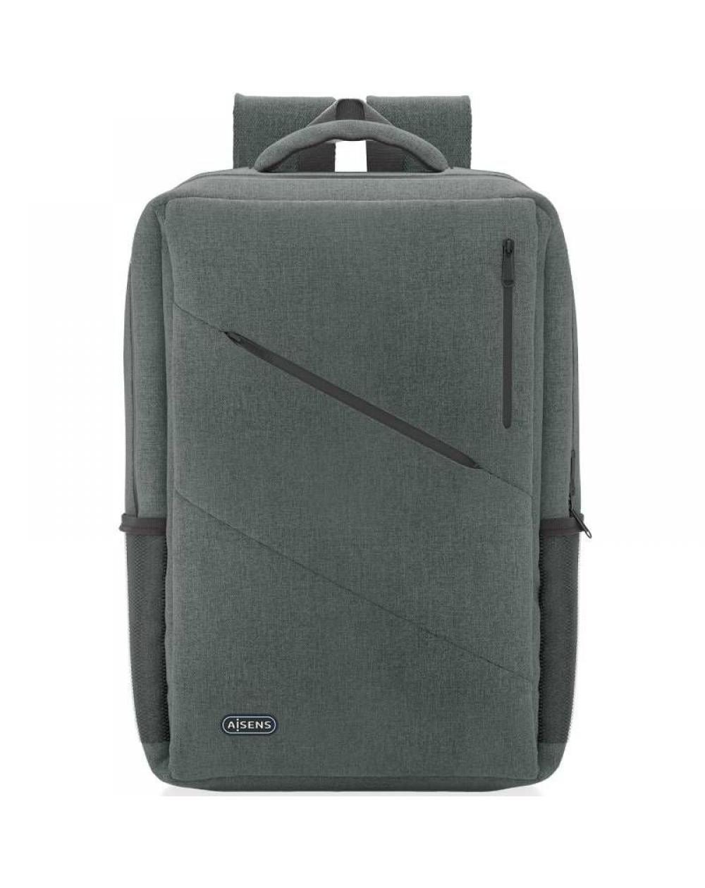 Mochila Aisens Urbana y de Oficina ASBG-BP085-GR para Portátiles hasta 15.6'/ Gris