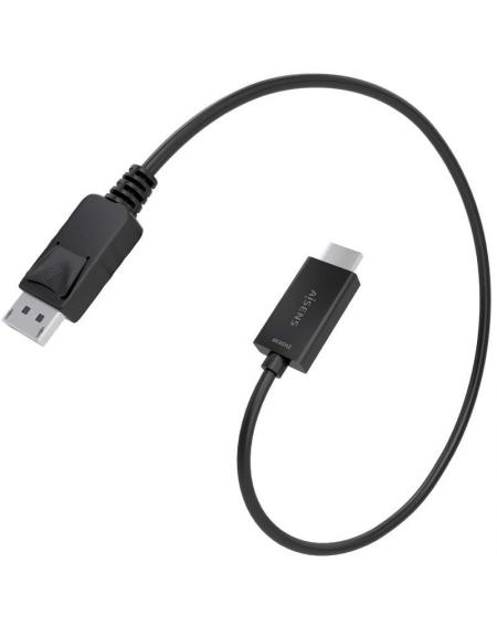 Cable Conversor Aisens A125-0891/ Displayport Macho - HDMI Macho/ 60cm/ Negro