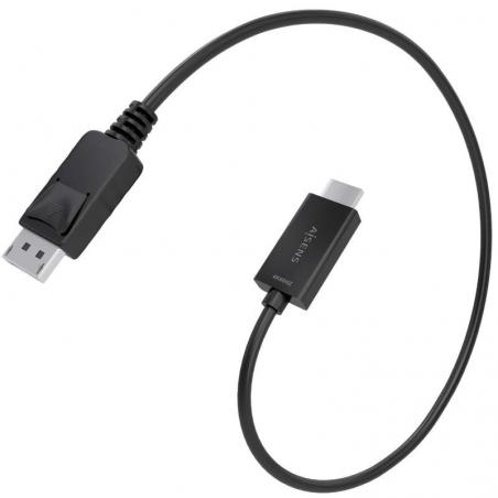 Cable Conversor Aisens A125-0891/ Displayport Macho - HDMI Macho/ 60cm/ Negro