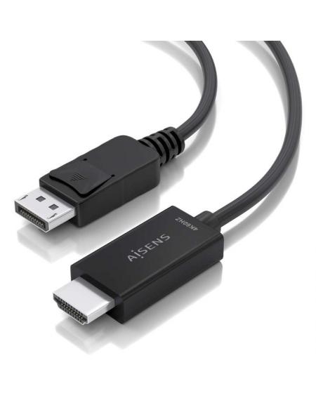 Cable Conversor Aisens A125-0891/ Displayport Macho - HDMI Macho/ 60cm/ Negro