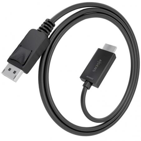 Cable Conversor Aisens A125-0893/ Displayport Macho - HDMI Macho/ 1.5m/ Negro