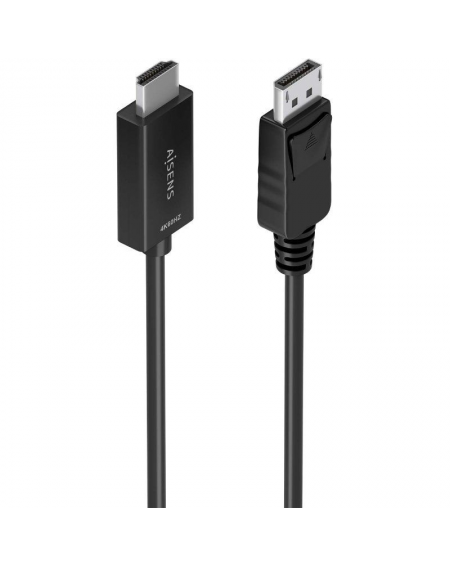 Cable Conversor Aisens A125-0896/ Displayport Macho - HDMI Macho/ 5m/ Negro