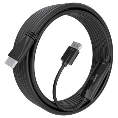 Cable Conversor Aisens A125-0896/ Displayport Macho - HDMI Macho/ 5m/ Negro