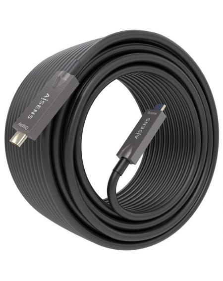 Cable USB 3.1 Tipo-C Aisens A157-0884/ USB Tipo-C Macho - USB Tipo-C Macho/ Hasta 60W/ 10Gbps/ 7.5m/ Negro