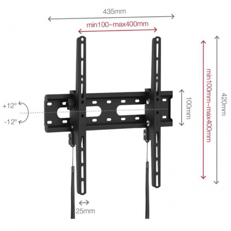 Soporte de Pared Inclinable Fonestar TILT-044BA para TV de 32-70'/ hasta 45kg