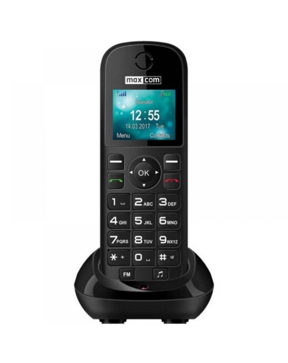 Teléfono Inalámbrico Maxcom MM35D/ Negro