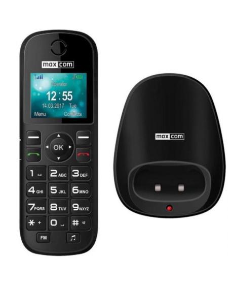 Teléfono Inalámbrico Maxcom MM35D/ Negro