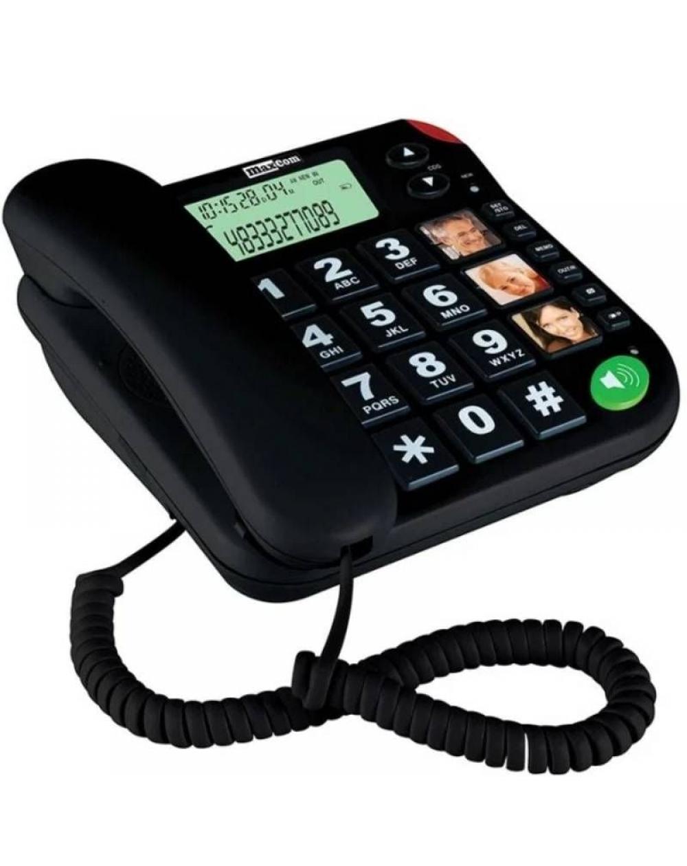 Teléfono Maxcom KXT480/ Negro