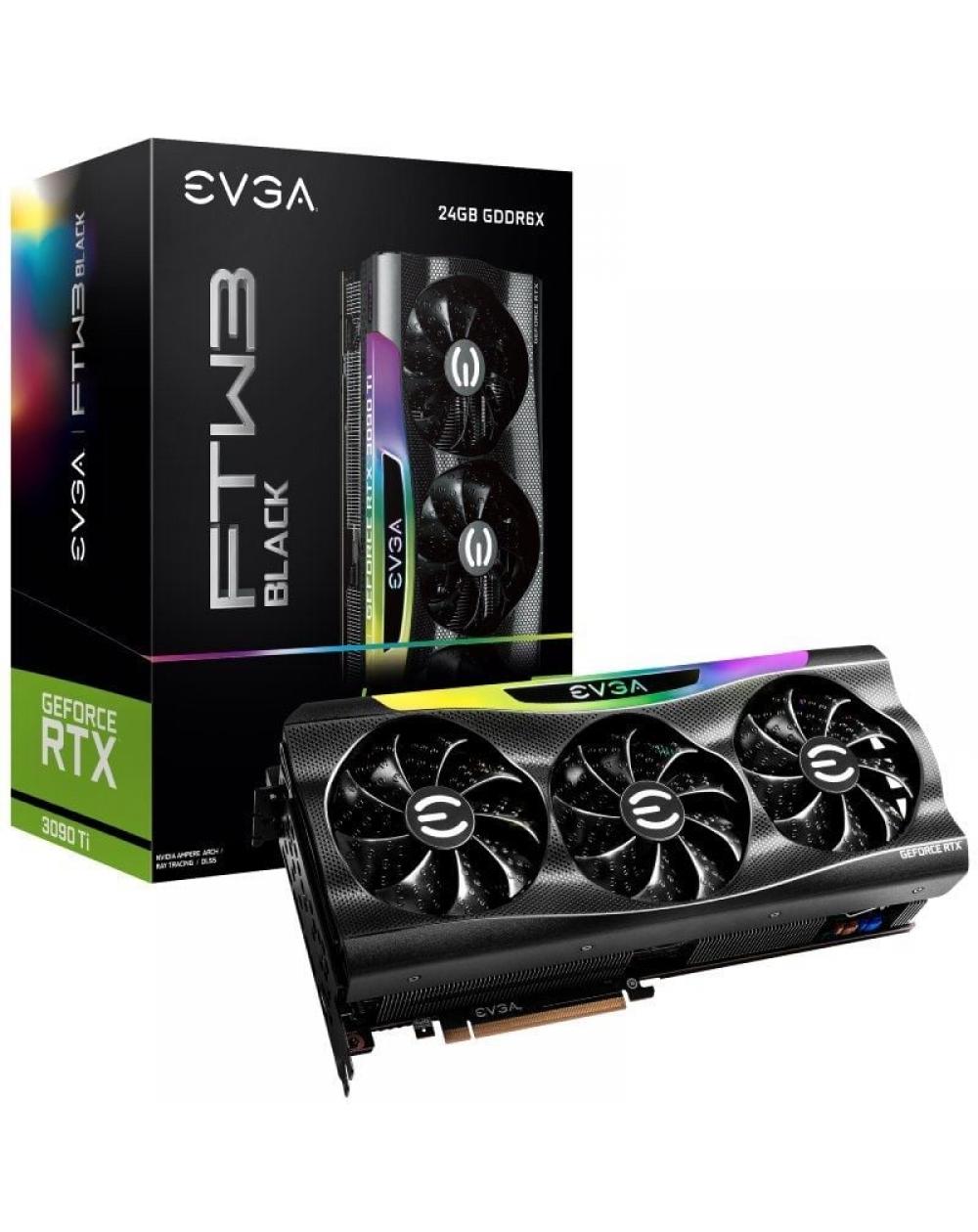 Tarjeta Gráfica EVGA GeForce RTX 3090 Ti FTW3 BLACK GAMING/ 24GB GDDR6X