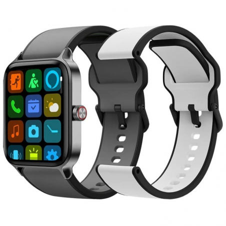 Smartwatch SPC Smartee Duo Pro 9653N/ Notificaciones/ Frecuencia Cardíaca/ GPS/ Negro/ Incluye Correa Extra