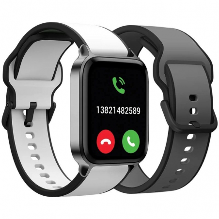 Smartwatch SPC Smartee Duo Pro 9653N/ Notificaciones/ Frecuencia Cardíaca/ GPS/ Negro/ Incluye Correa Extra